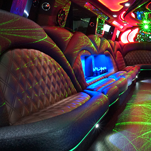 Deluxe seats for a limo rental